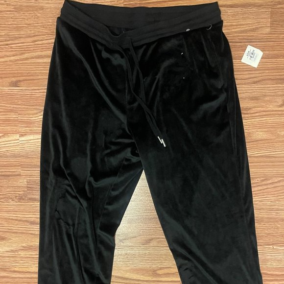 Black bling Juicy couture Velour pants size XL Brand new - Picture 4 of 4